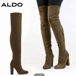 Sumers-44 by Aldo khaki green suede boots